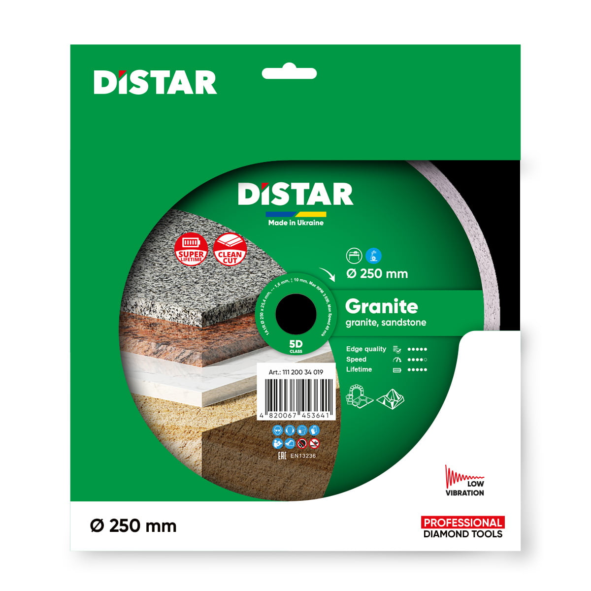 Disc de șlefuire 1A1R Granit d250x25,4 mm
