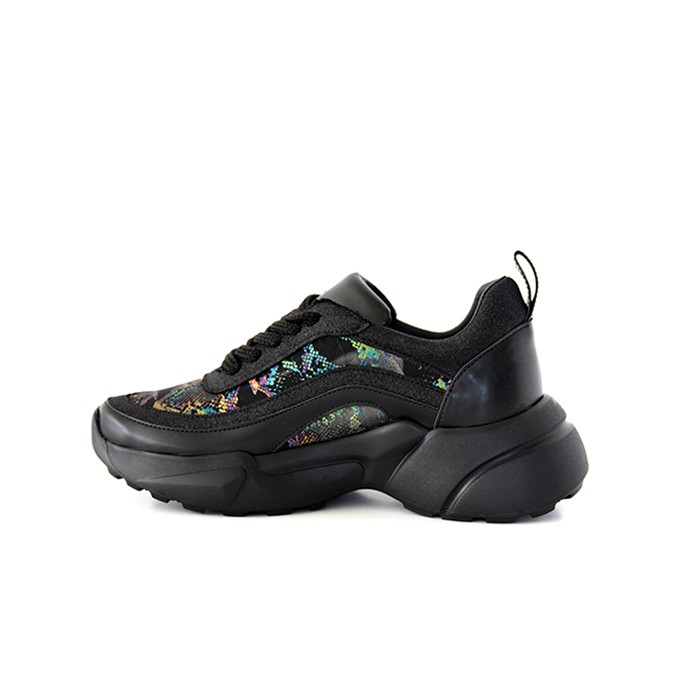 Кроссовки женские, KOSAK, 36-40, Черный, Текстиль/экокожа, Пена ЕВА, Спорт, Шнурки