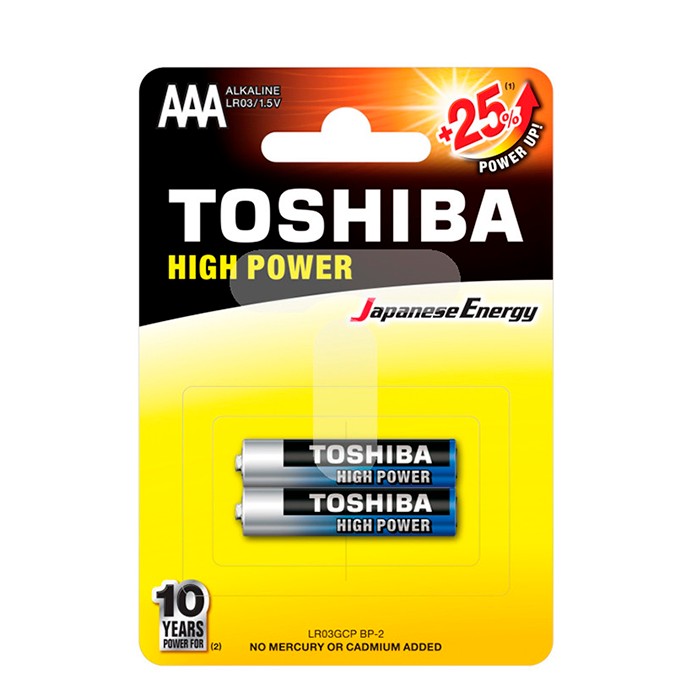 Набор 2 батареи, TOSHIBA, Щелочная,..