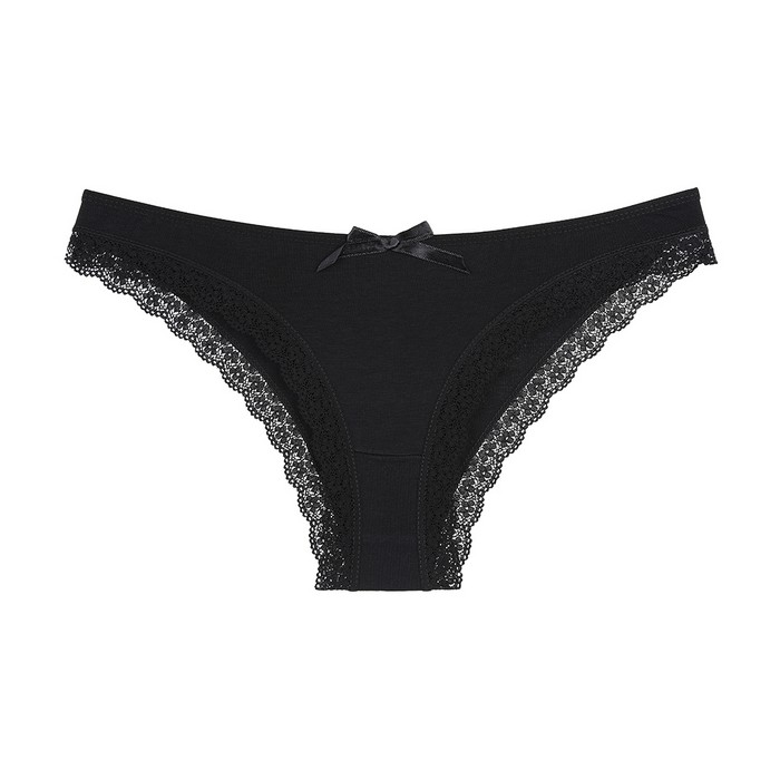 Трусы женские, DONELLA, L, 95% Хлопок/5% Эластан, Черный