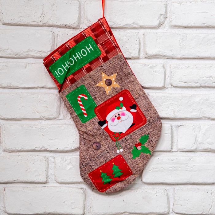 Cumpara  Accesorii decorative de Crăciun - Рождественский носок, GLOBAL CHRISTMAS, 34см,..