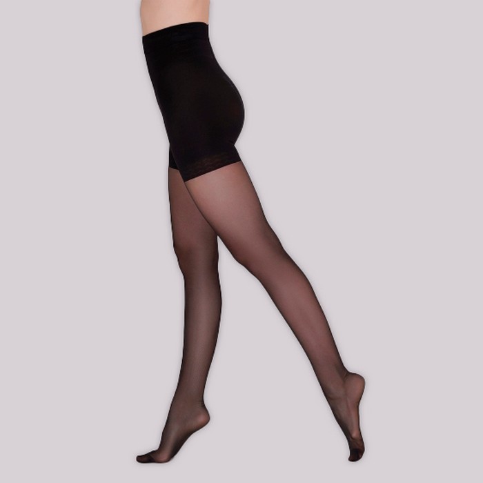 Колготки женские, GIULIA, Slim, 40 DEN, 2-S, Черный, 77%PO/23%Эластан/1%Хлопок