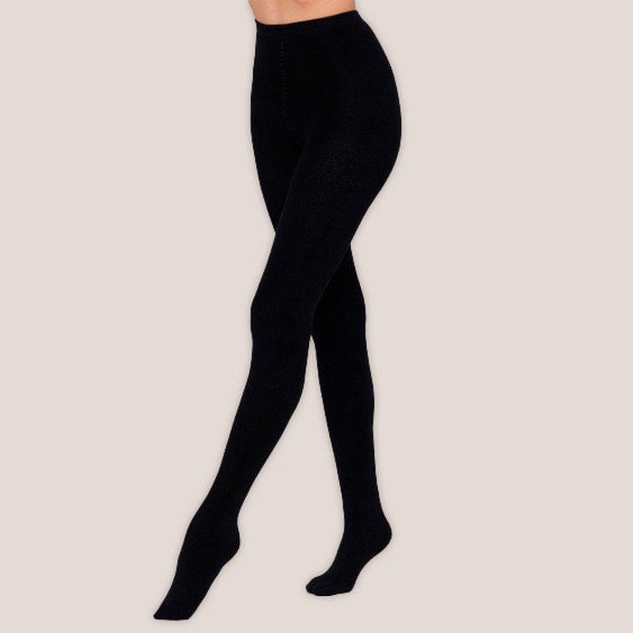 Колготки женские, GIULIA, Terry, 250 DEN, 5-XL, Черный, 82%Хлопок/16% Полиамид/2% Эластан