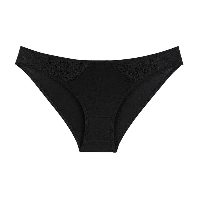 Трусы женские, DONELLA, 95% Хлопок/5% Эластан, Черный, L