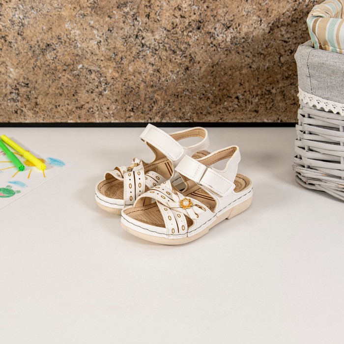 Сандалии для девочек, RIMA&JOUDI, Для девочек, 25-30, Белый