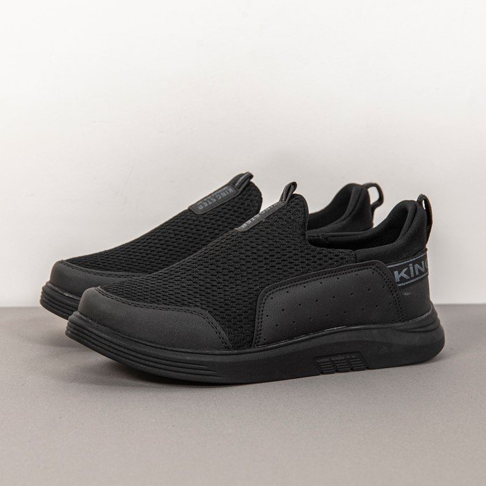 Мужские кроссовки, KAJILA, 40-44, Черный, Текстиль/Экокожа