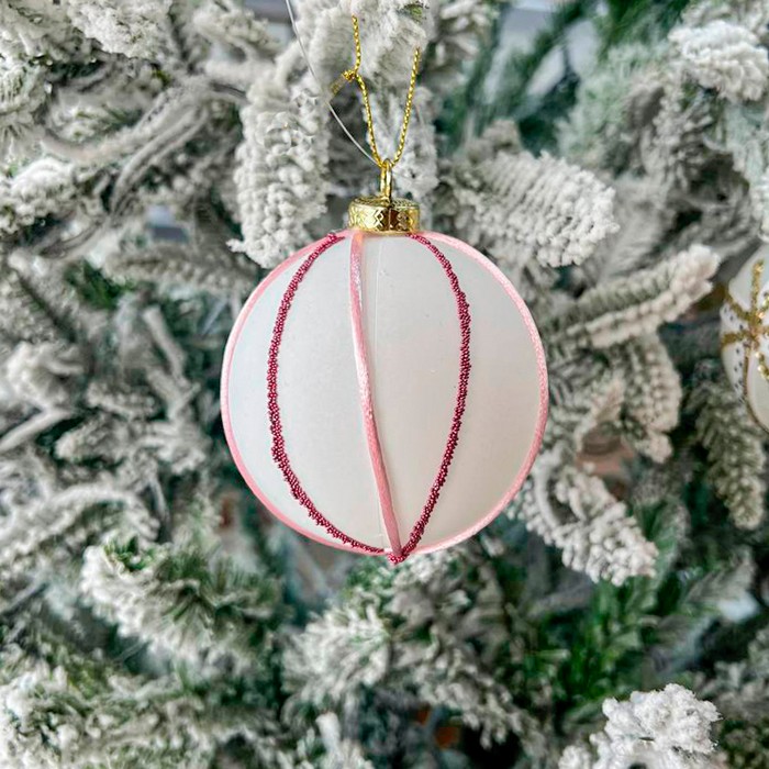 Cumpara  Casă și grădină - Новогодний шар, GLOBAL CHRISTMAS, 8см, Белый/..