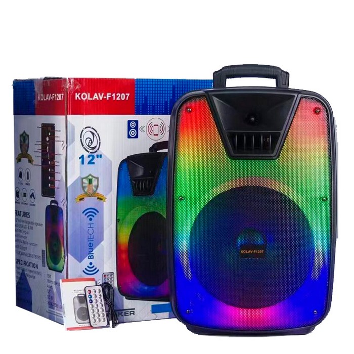 Колонки, KOLAV, Пластик, USB/FM/Blu..