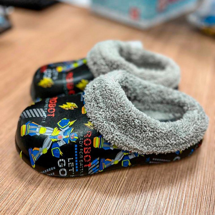 Домашние детские тапочки, GEZER, ЭВА, Черный, 30-35