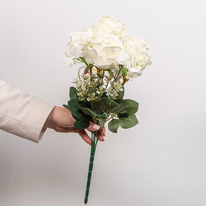 Cumpara  Plante și flori artificiale - Искусственный букет Роза, Белый, 45см..