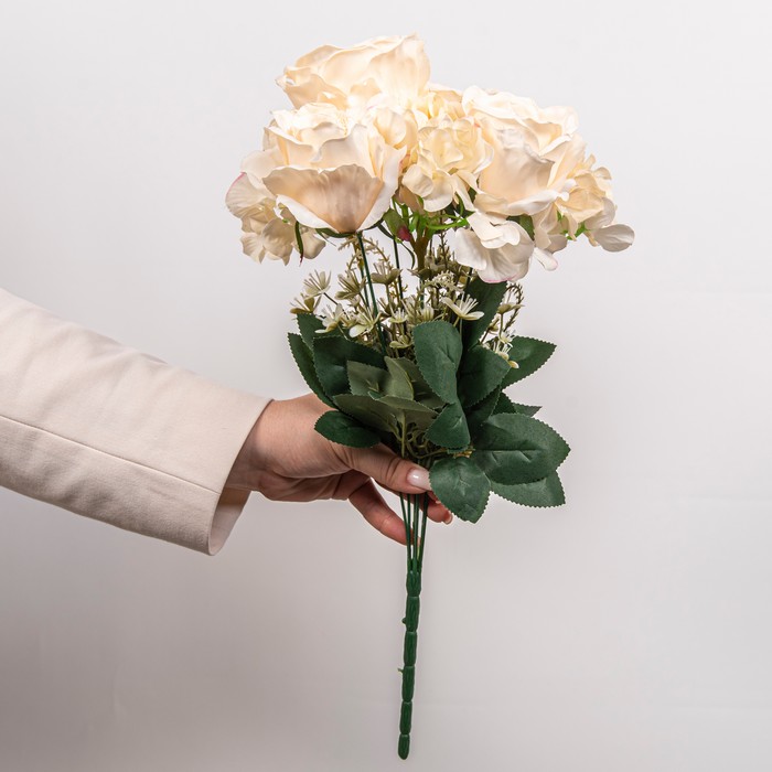 Cumpara  Plante și flori artificiale - Искусственный букет Роза, Белый, 45см..