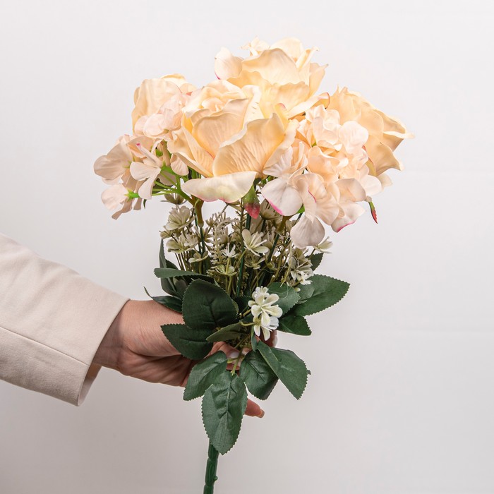 Cumpara  Plante și flori artificiale - Искусственный букет Роза, Персиковый, 45см..