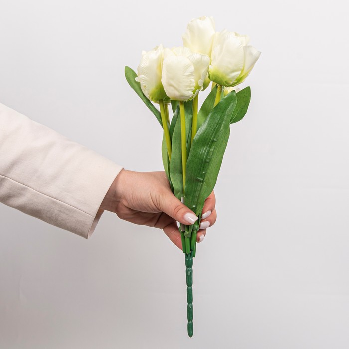 Cumpara  Plante și flori artificiale - Искусственный букет Тюльпан, Белый, 37см..