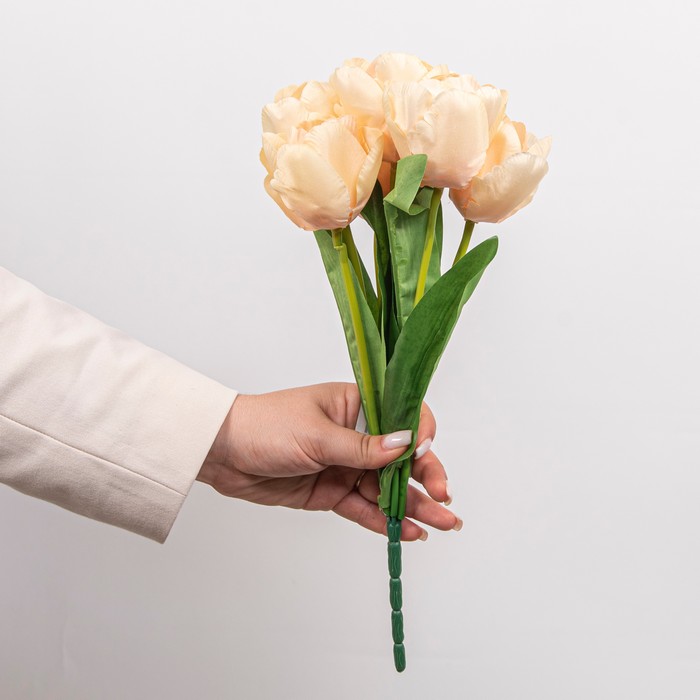Cumpara  Plante și flori artificiale - Искусственный букет Тюльпан, Кремовый, 37см..