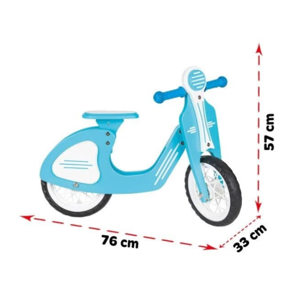 Retro-bicicletă fără pedale, cu roți EVA, albastră/roz