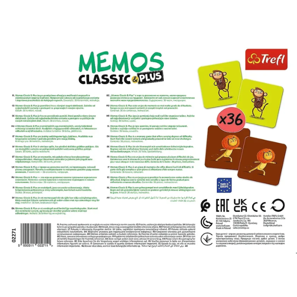 Jocul memos "Animale", 36 elem.