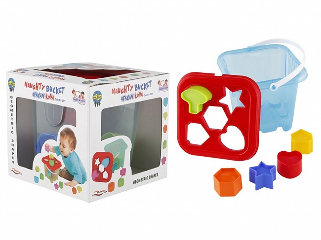 Cub de sortare cu forme geometrice, cu oglindă