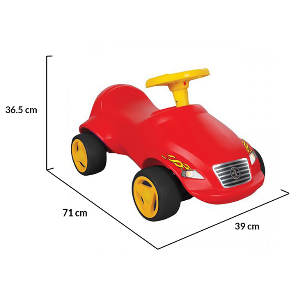Mașinuță fără pedale Fast Car, albastru/roșu