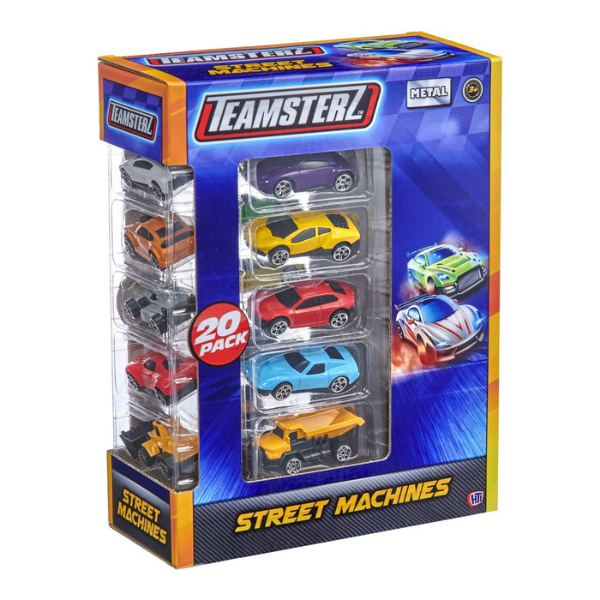 Set de 20 mașini Teamsterz Street Machines Die-Cast, (as.)