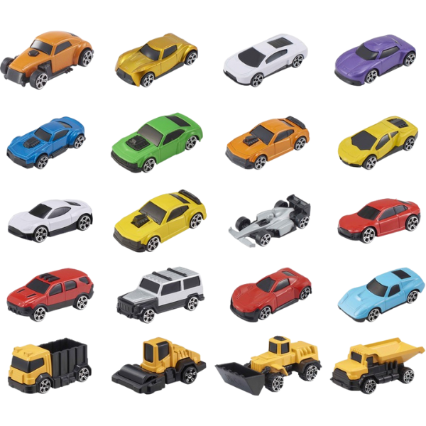 Set de 20 mașini Teamsterz Street Machines Die-Cast, (as.)