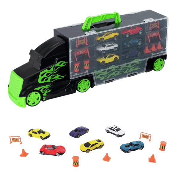 Camion-transportator Teamsterz "Metro City" cu 6 mașinuțe