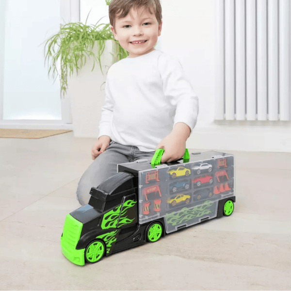 Camion-transportator Teamsterz "Metro City" cu 6 mașinuțe