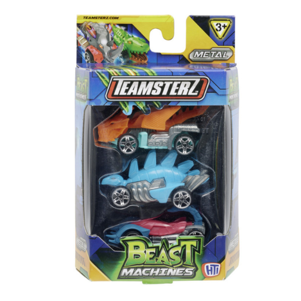Set de 3 mașini Teamsterz Beast Machines Die-Cast, (as.)