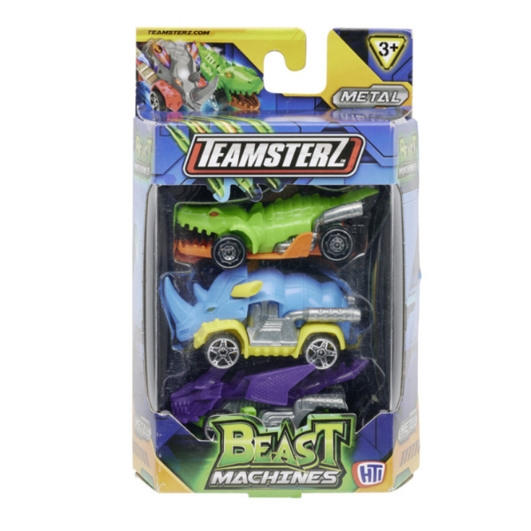 Set de 3 mașini Teamsterz Beast Machines Die-Cast, (as.)