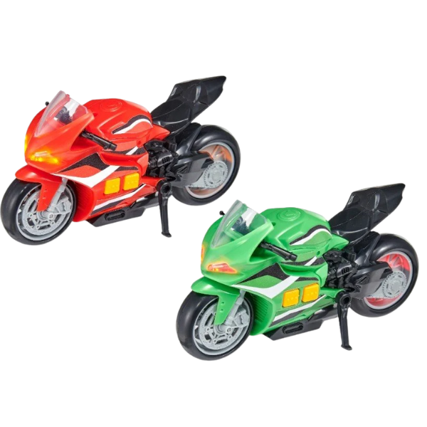 Motocicletă Teamsterz, cu lumini și sunete, în as.