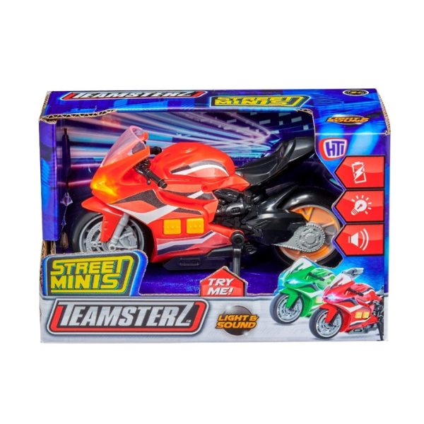 Motocicletă Teamsterz, cu lumini și sunete, în as.
