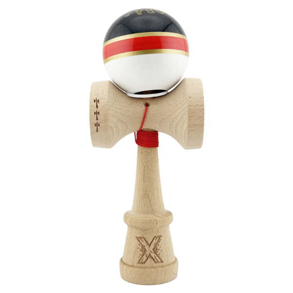 "Kendama X Original: Royal Spike", Profesionala, Flippy, Rulment Metalic, Ața 62/65 cm, Cupe Mari, 7.5 х 6 х 18 cm, inel roșu