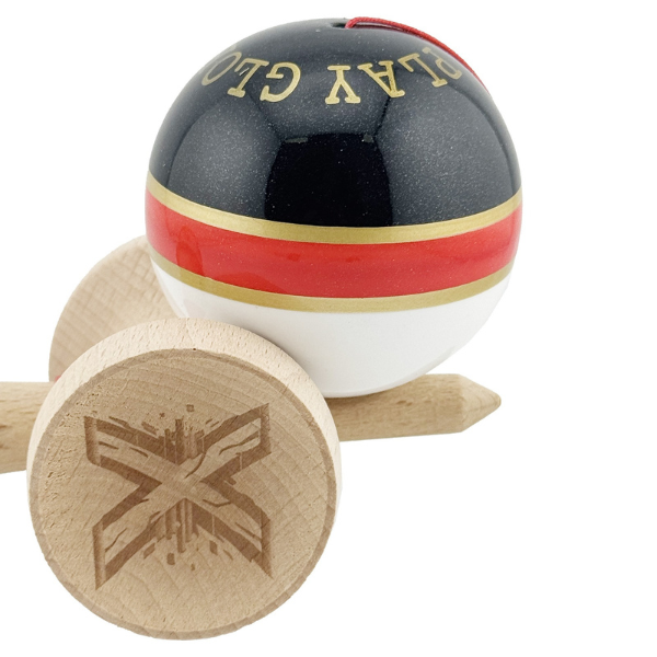"Kendama X Original: Royal Spike", Profesionala, Flippy, Rulment Metalic, Ața 62/65 cm, Cupe Mari, 7.5 х 6 х 18 cm, inel roșu