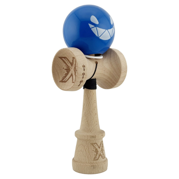 «Kendama Super Sticky X Original», rulment metalic, ața 62/65 cm, King size 7.5 x 6 x 18 cm, "Crazy Smile"