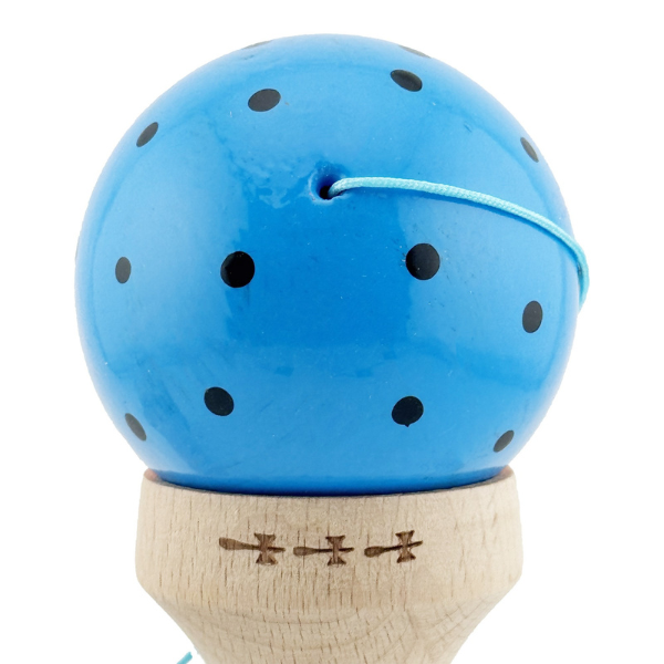 "Kendama Flippy X Original", profesională, rulment metalic, ața 62/65 cm, ultra aderent, cupe mari, King Size 7.5 х 6 х 18 cm, albastru-portocaliu