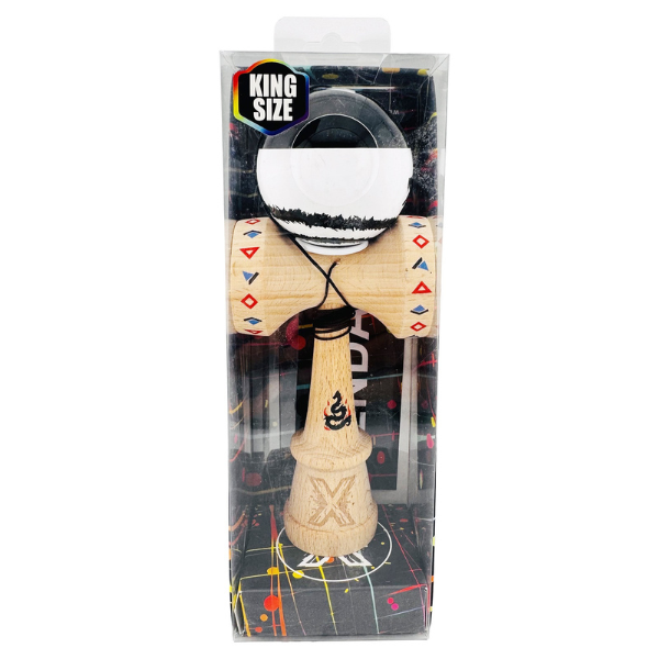 «Kendama Super Sticky X Original», rulment metalic, ața 62/65 cm, King size 7.5 x 6 x 18 cm, „Dragon"