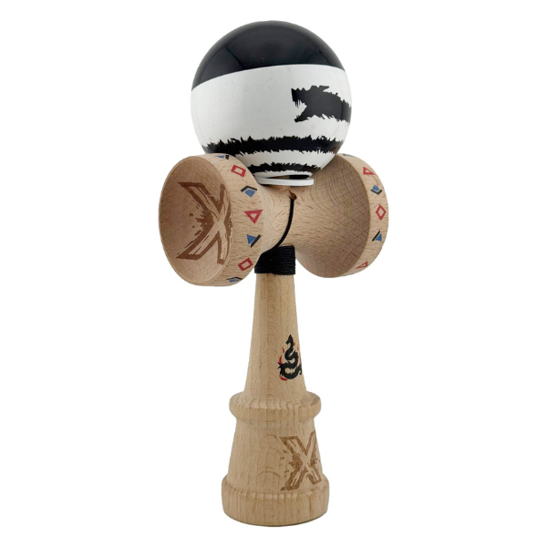 «Kendama Super Sticky X Original», rulment metalic, ața 62/65 cm, King size 7.5 x 6 x 18 cm, „Dragon"