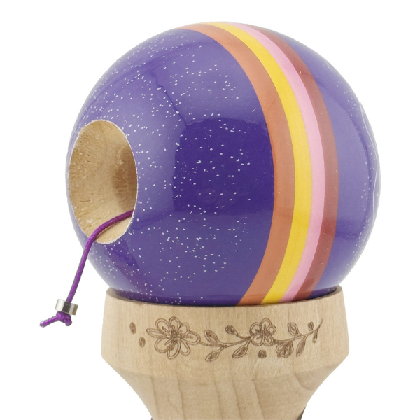 «Kendama Super Sticky X Original», rulment metalic, ața 62/65 cm, King size 7.5 x 6 x 18 cm, „Cer înstelat”