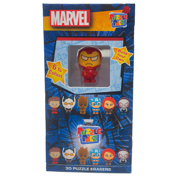 3D ластик из серии "Marvel", 6 моделей
