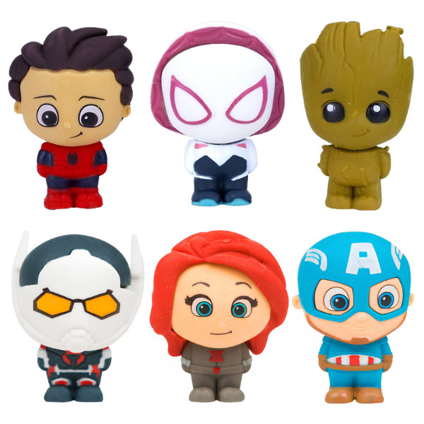3D ластик из серии "Marvel", 6 моделей