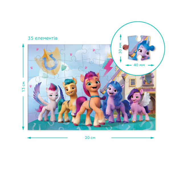 Puzzle-mini "Noua generație", seria My Little Pony, 35 elem.