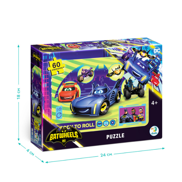 Puzzle "Batwheels: Roțile doar vor să se distreze", 60 elem.