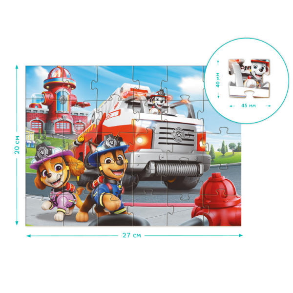 Puzzle „Patrula Cățelușilor: Misiunea de salvare la incendiu”, 30 elem.