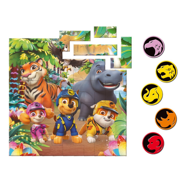 Puzzle magnetic "Junglă", seria Patrula cățelușilor, 40 elem.