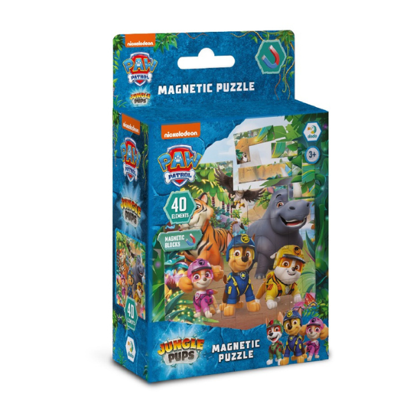 Puzzle magnetic "Junglă", seria Patrula cățelușilor, 40 elem.