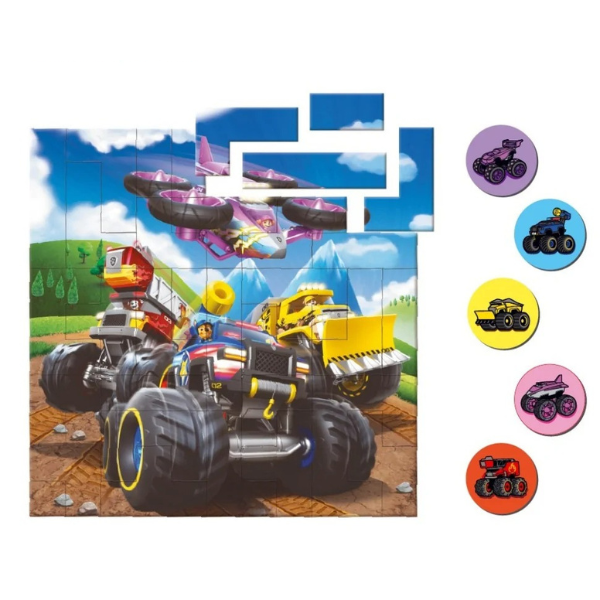 Puzzle magnetic "Rescue Wheels", seria Patrula cățelușilor, 40 elem.