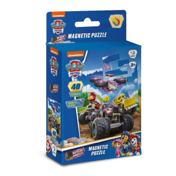 Puzzle magnetic "Rescue Wheels", seria Patrula cățelușilor, 40 elem.