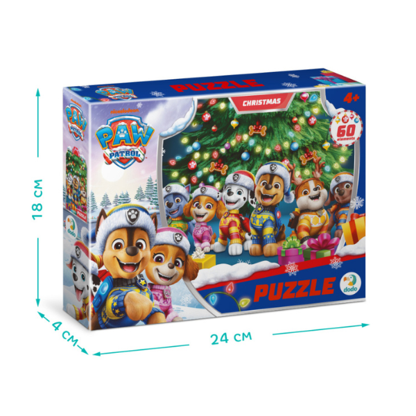 Puzzle "Pregătit de sărbători", seria Patrula cățelușilor, 60 elem.