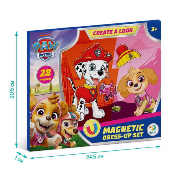 Магнитная игра-одевалка "Маршал и Скай", серия Щенячий патруль, 28 элем.