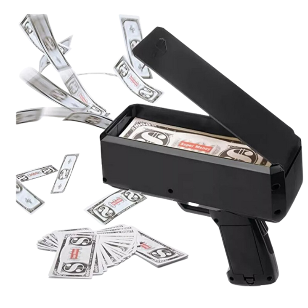 Pistol cu bani electric, 100 de bancnote