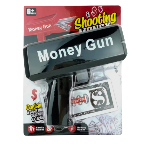 Pistol cu bani electric, 100 de bancnote